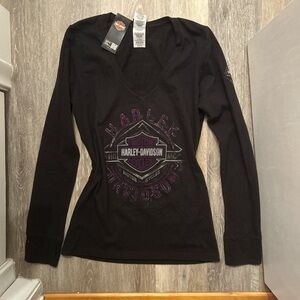 Harley-Davidson Women's Black Long Sleeve Top